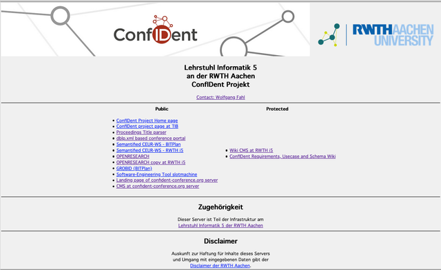RWTH i5 ConfIDent Server